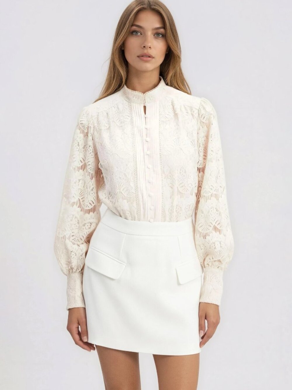 Bardot Delphi Linen Mini Skirt – Orchid White